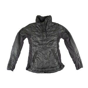 Lululemon What The Fluff Goose Down Pullover Jacket Black Womens Size 06